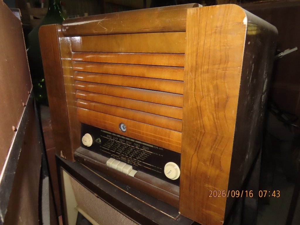 His Master Voice vintage radio met Pick-up, Antiek en Kunst, Ophalen
