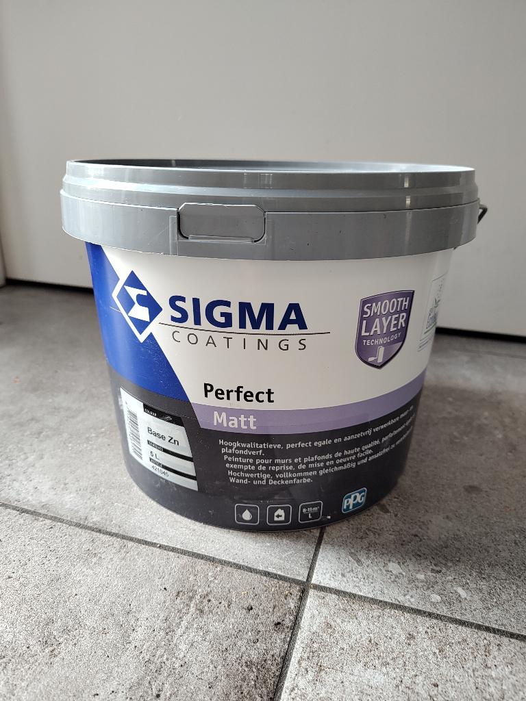 Revêtement Sigma vert 5L mat S1070-G60Y, Neuf, Peinture, 5 à 10 litres, Vert