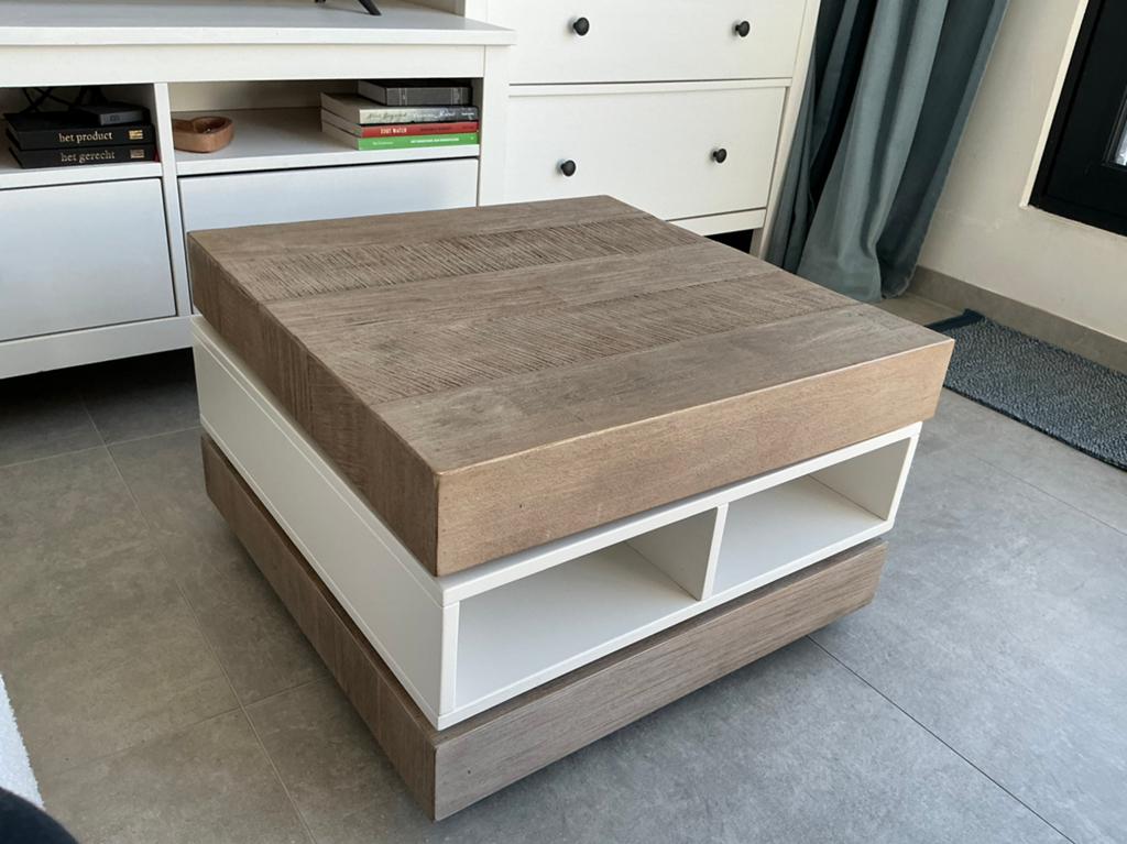 Mooie salontafel van Henders & Hazel (draaibaar & compact), Huis en Inrichting, Tafels | Salontafels, Zo goed als nieuw, 50 tot 100 cm