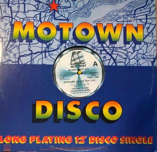 12inch THE TEMPTATIONS feat RICK JAMES : Standing On The Top, Cd's en Dvd's, Vinyl | Dance en House, Gebruikt, Disco, 12 inch