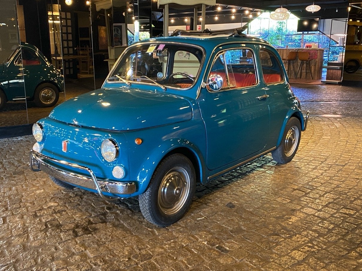 Fiat 500L (bj 1971), Auto's, Cabriolet, Blauw, 18 pk, Bedrijf