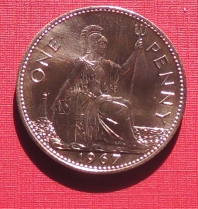 1967 one penny, Envoi, Autres pays, Monnaie en vrac