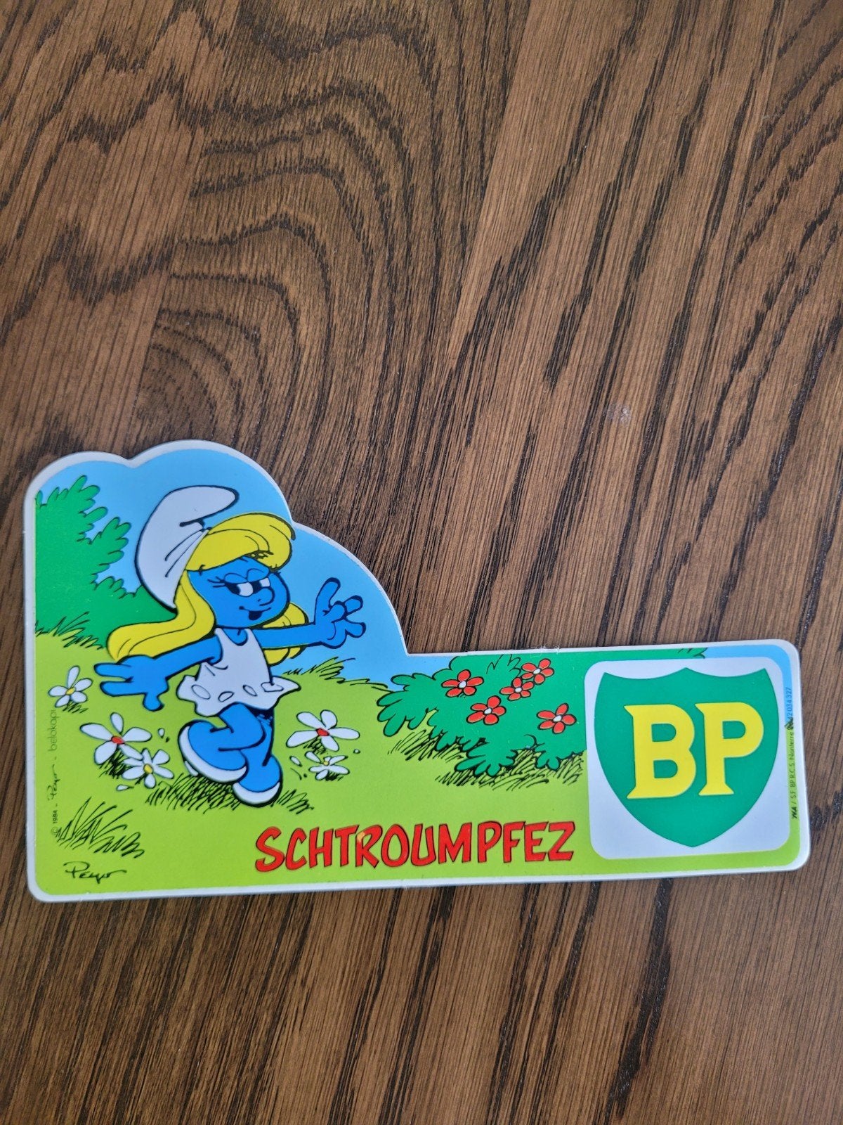 oude sticker de smurfen PB, Verzamelen, Ophalen of Verzenden
