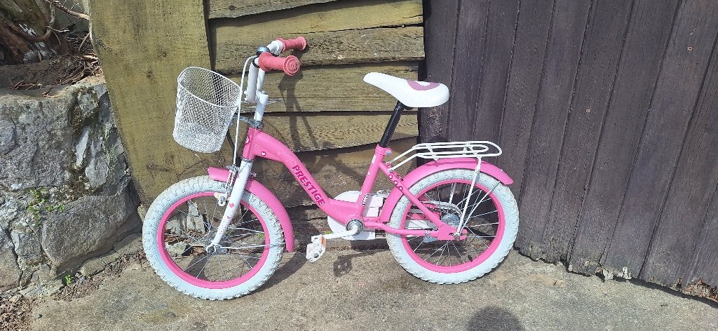 meisjes fiets, Fietsen en Brommers, Ophalen, Gebruikt, Terugtraprem, 16 inch