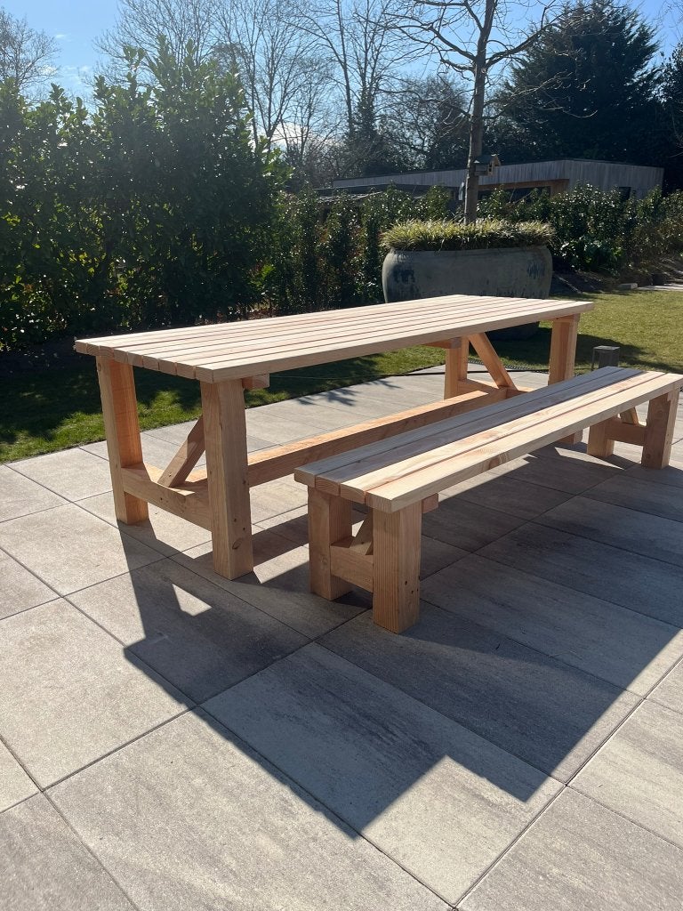 nieuwe houten tuintafels, Enlèvement ou Envoi, Neuf, Rectangulaire, Bois