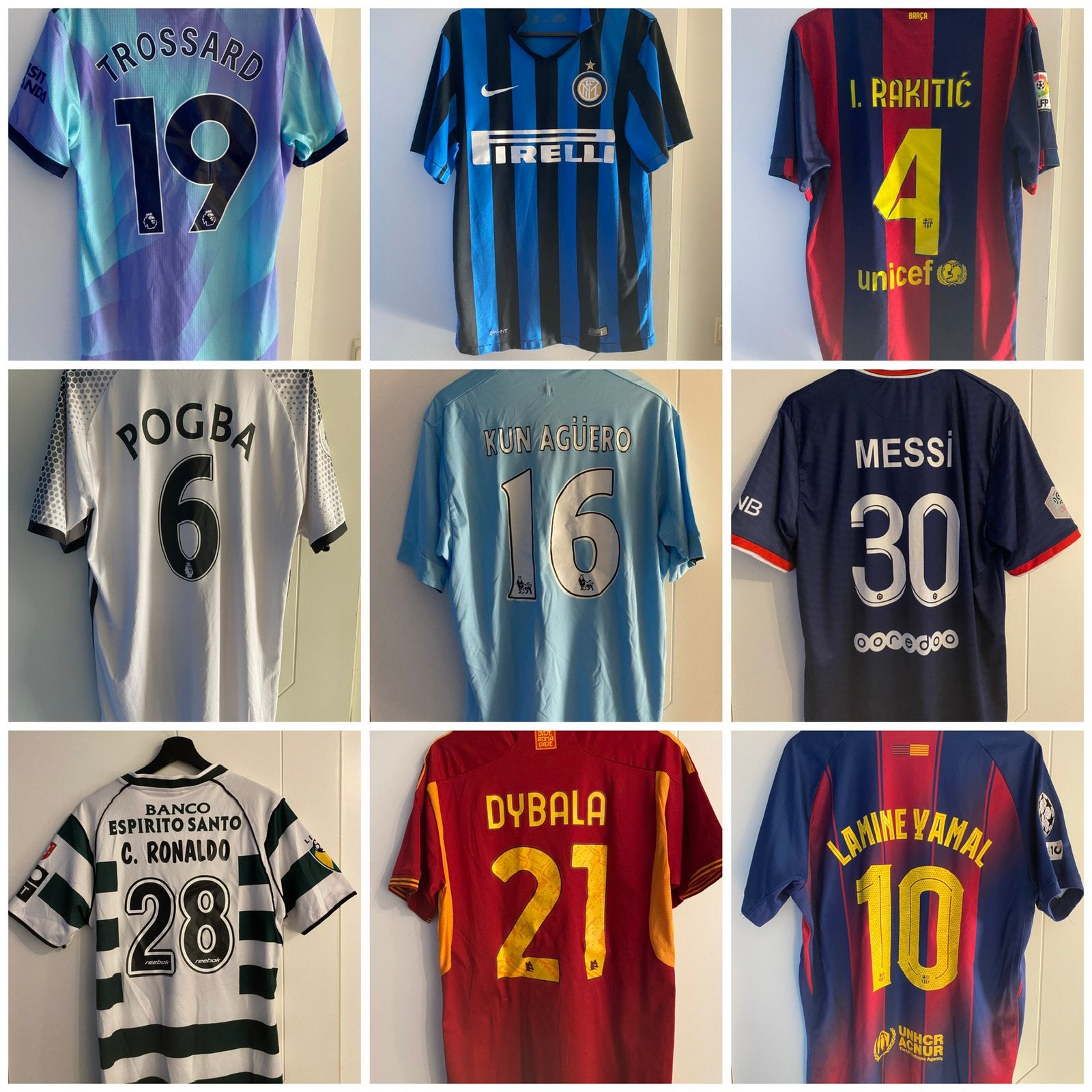 Lot de 10 maillots de football, Enlèvement ou Envoi, Comme neuf, Maillot
