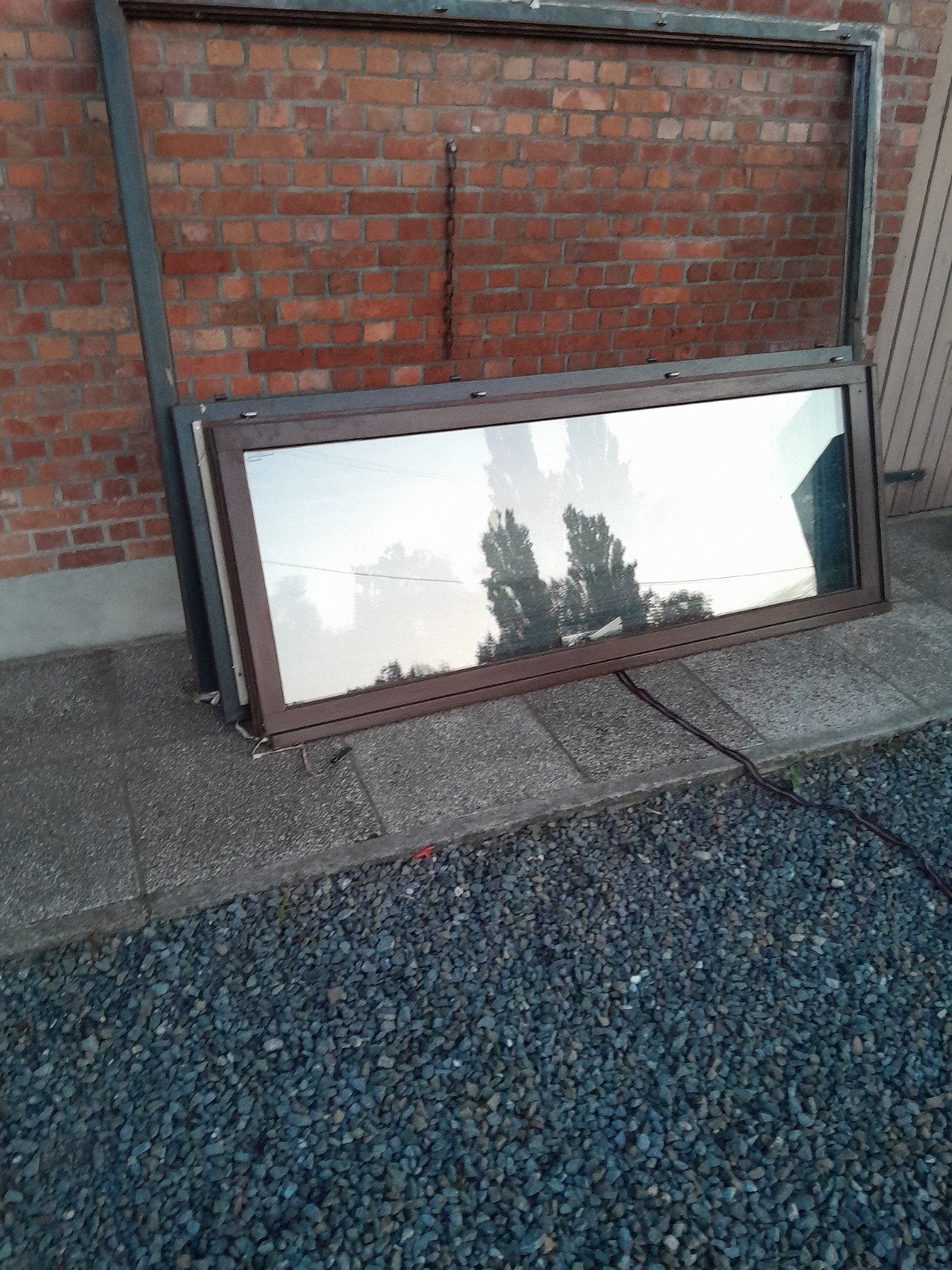 5 houten ramen met dubbel glas, Ophalen, Gebruikt, Hout, Deurkozijn