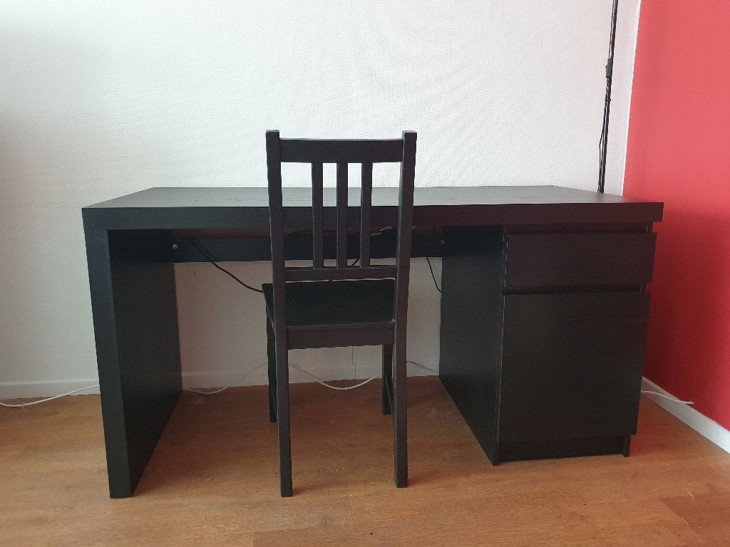 Bureau, Enlèvement, Comme neuf, IKEA, Noir