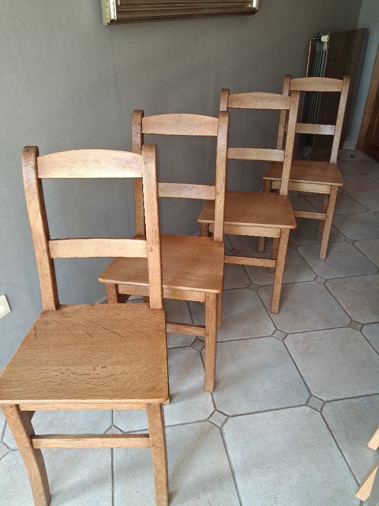 4 chaises style ferme, Brun, Enlèvement, Utilisé, Quatre
