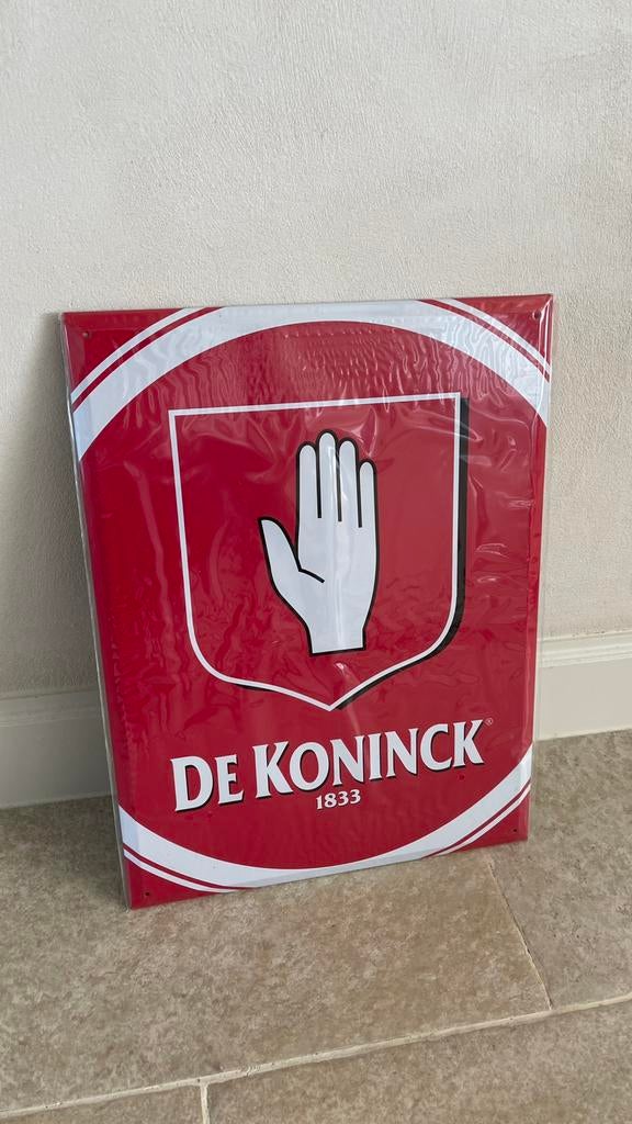 De Koninck blikken bord., Verzamelen, Ophalen of Verzenden, Nieuw, Reclamebord, Plaat of Schild, De Koninck