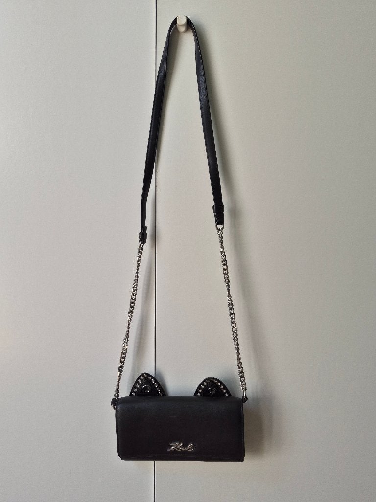 Karl Lagerfeld Crossbody Choupette, Ophalen, Zo goed als nieuw, Zwart, Avondtasje