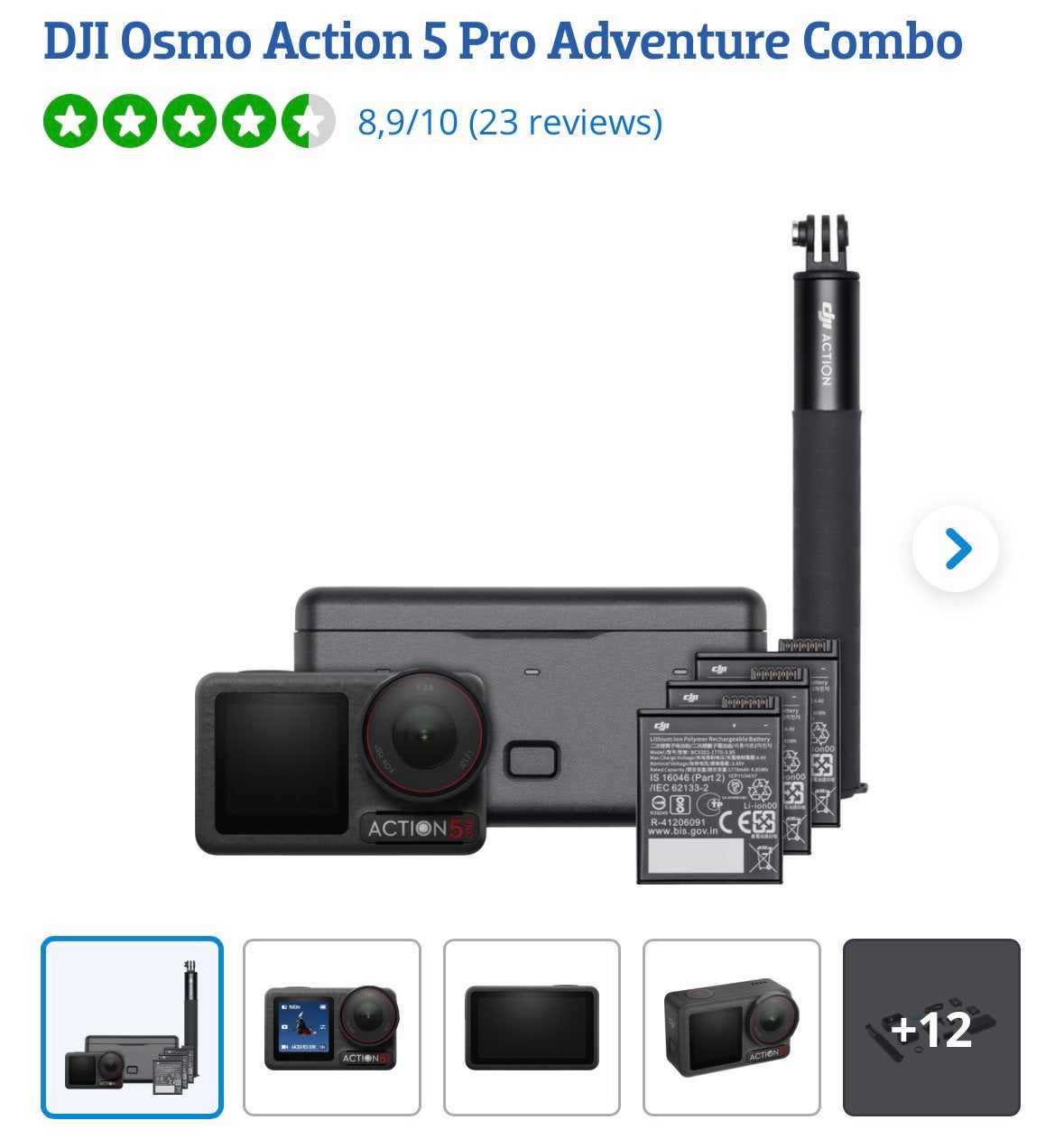 DJI Osmo Action 5 Pro, Ophalen of Verzenden, Zo goed als nieuw