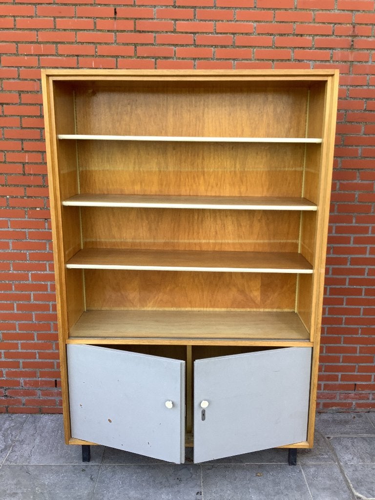 Vintage vitrine kast, Huis en Inrichting, Ophalen, Gebruikt, 100 tot 150 cm, Vintage