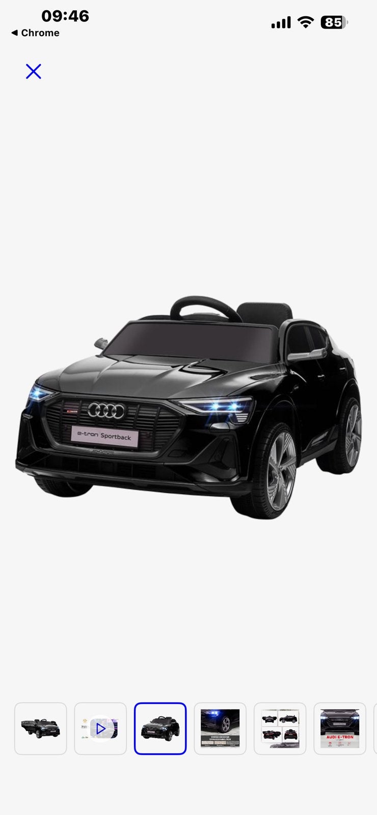 Elektrisch auto audi met afstandsbediening te koop, Ophalen, Zo goed als nieuw