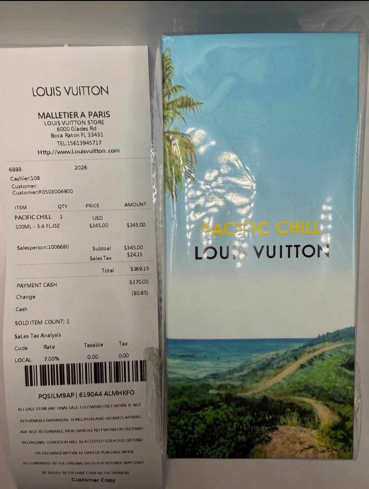 LV PACIFIC CHILL 100 ML, Livres, Atlas & Cartes géographiques, Envoi, Comme neuf