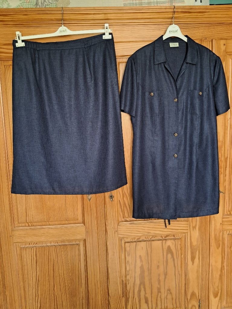 Tailleur grande taille, Kleding | Dames, Kostuum of Pak, Blauw, Maat 46/48 (XL) of groter, Ophalen of Verzenden