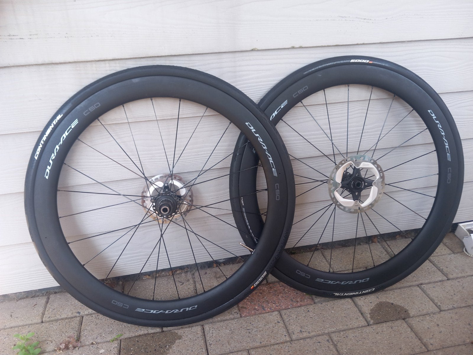 Carbon wielset Dura ace c 50, Fietsen en Brommers, Fietsonderdelen, Ophalen, Carbon
