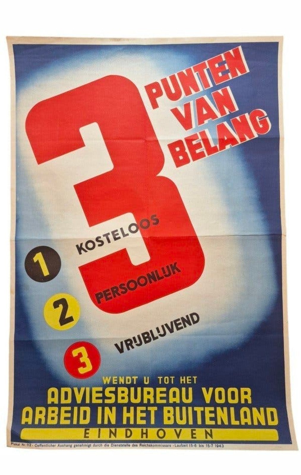 WWII Eindhoven adviesbureau 1943, Ophalen of Verzenden