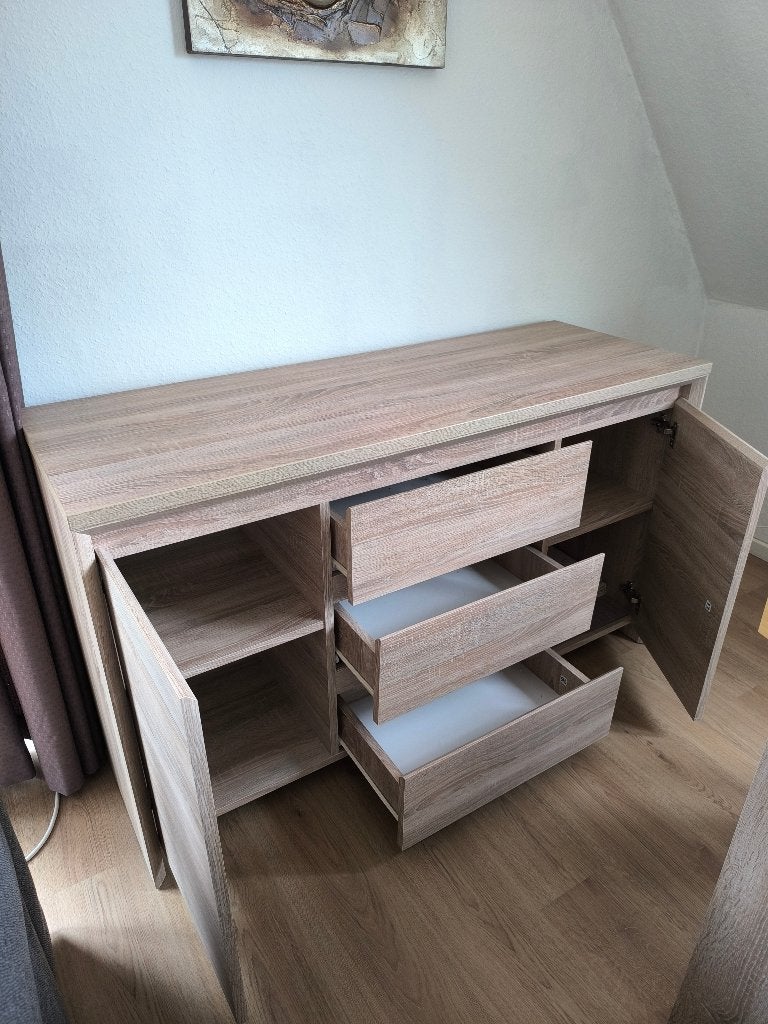 Ensemble : table à manger + 4 chaises, buffet et meuble TV, Enlèvement, Utilisé, 4 à 6 chaises