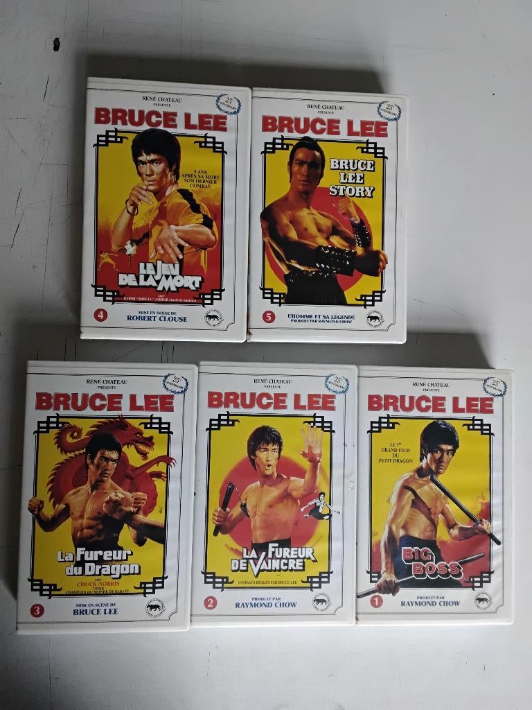 5 VHS BRUCE LEE, Enlèvement ou Envoi, Utilisé, Film