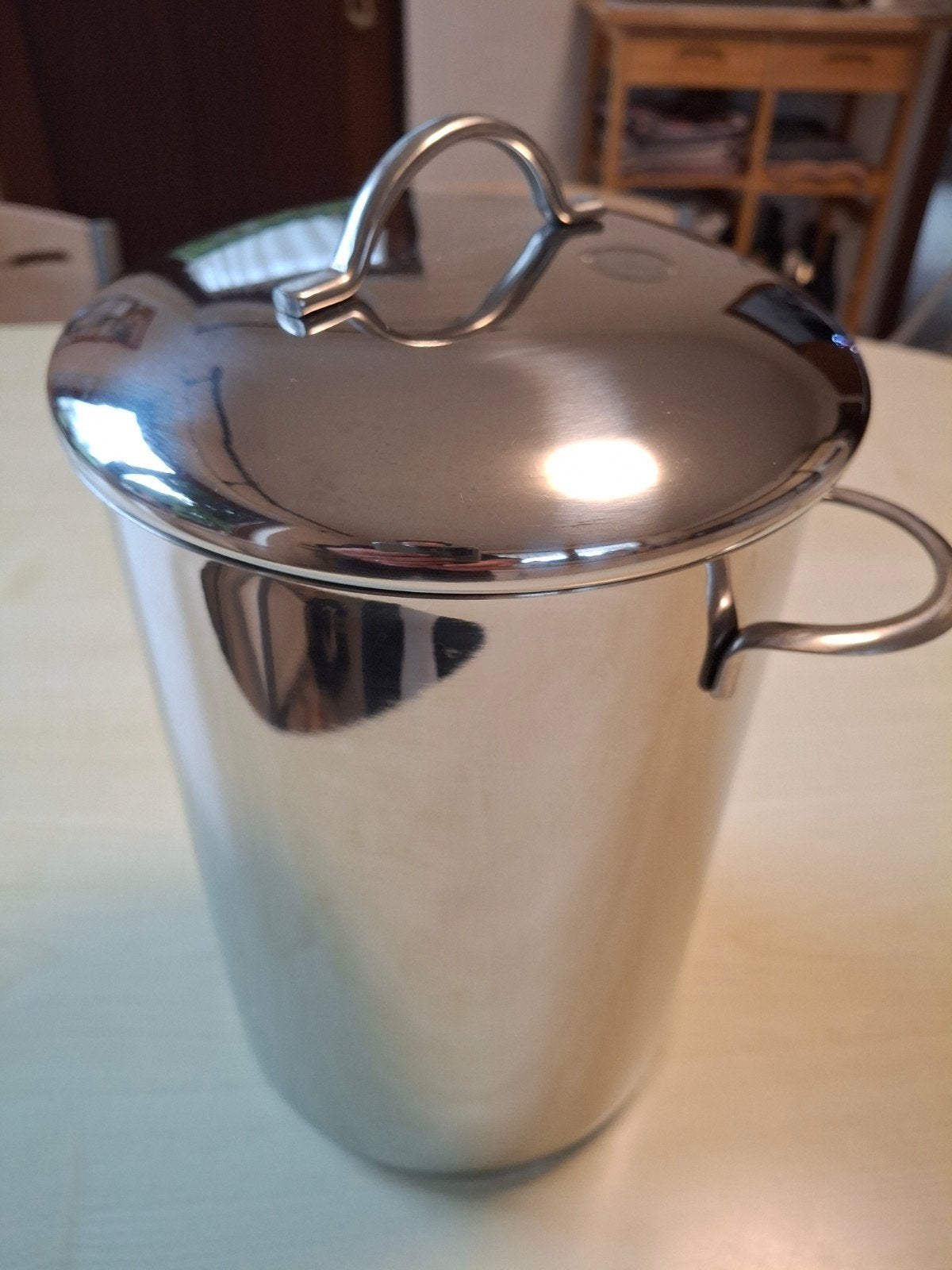 Aspergekookpot, inox 18/10, 1 maal gebruikt, 24 cm hoog, dia, Enlèvement, Inox