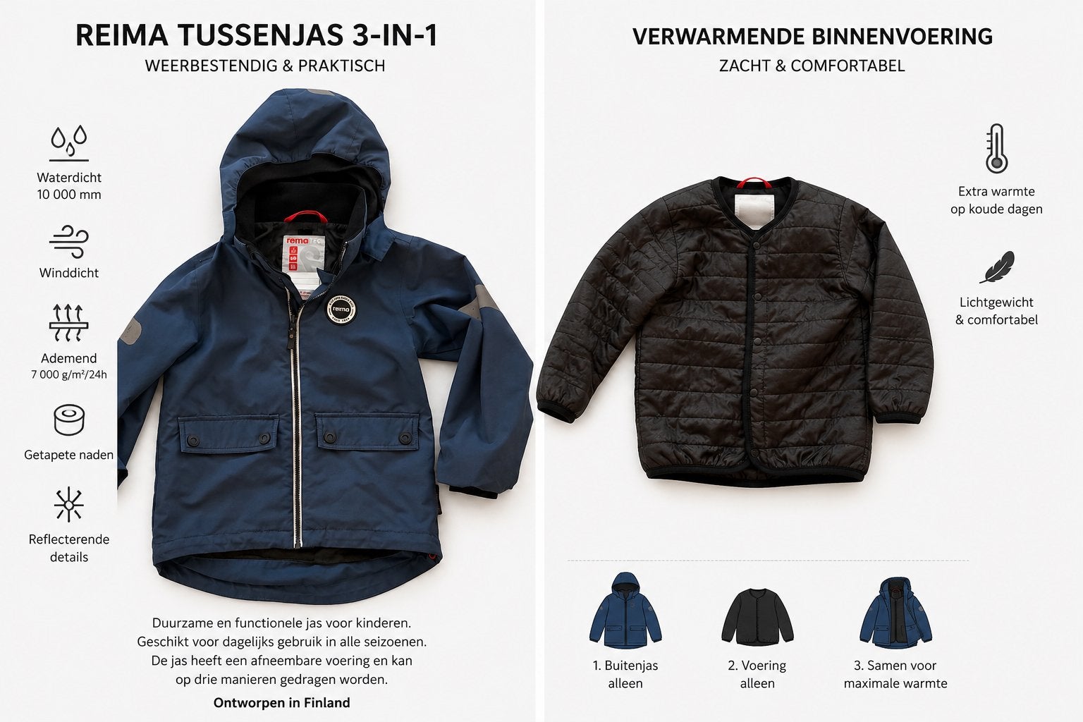 Reima TEC 3-1, Enfants & Bébés, Vêtements enfant | Taille 116, Comme neuf, Garçon ou Fille, Manteau, Enlèvement