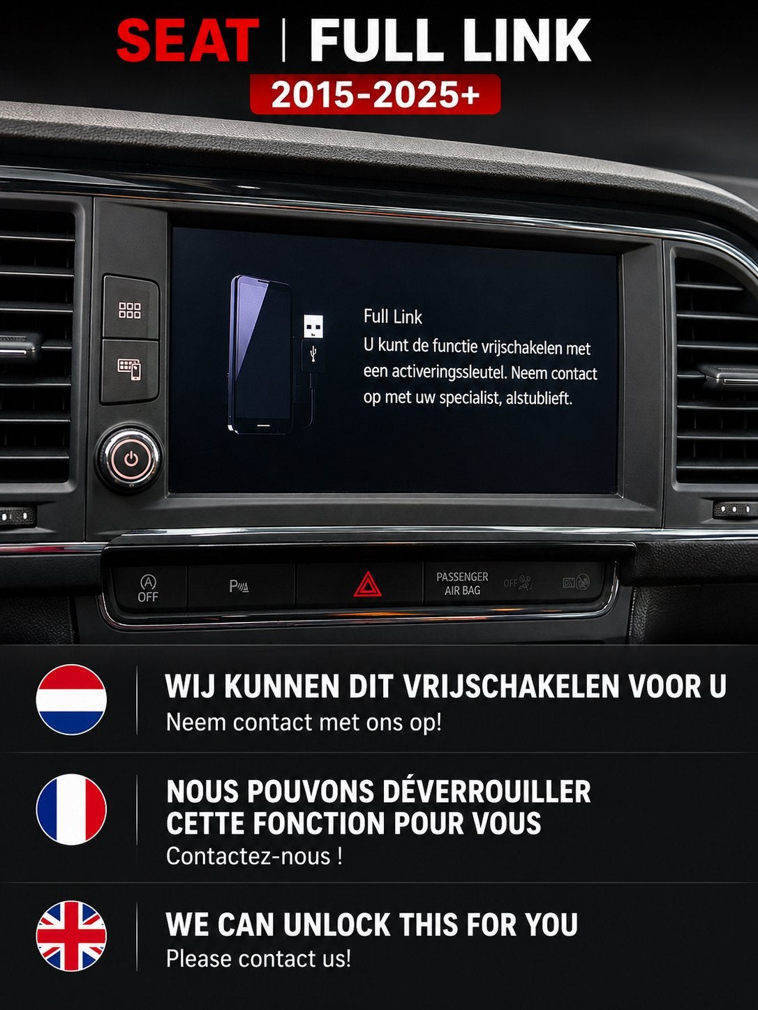 Volkswagen / SEAT / Skoda- Apple CarPlay & Android Auto, Ophalen, Nieuw