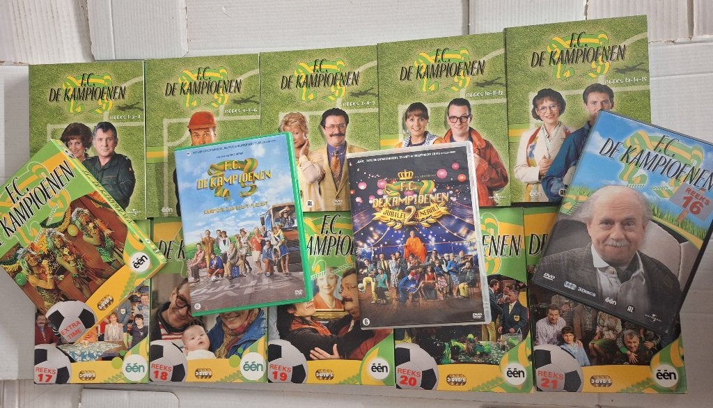 F.C. De Kampioenen seizoen 1 tot 21 + extra dvd's, Cd's en Dvd's, Dvd's | Nederlandstalig, Ophalen of Verzenden, Zo goed als nieuw