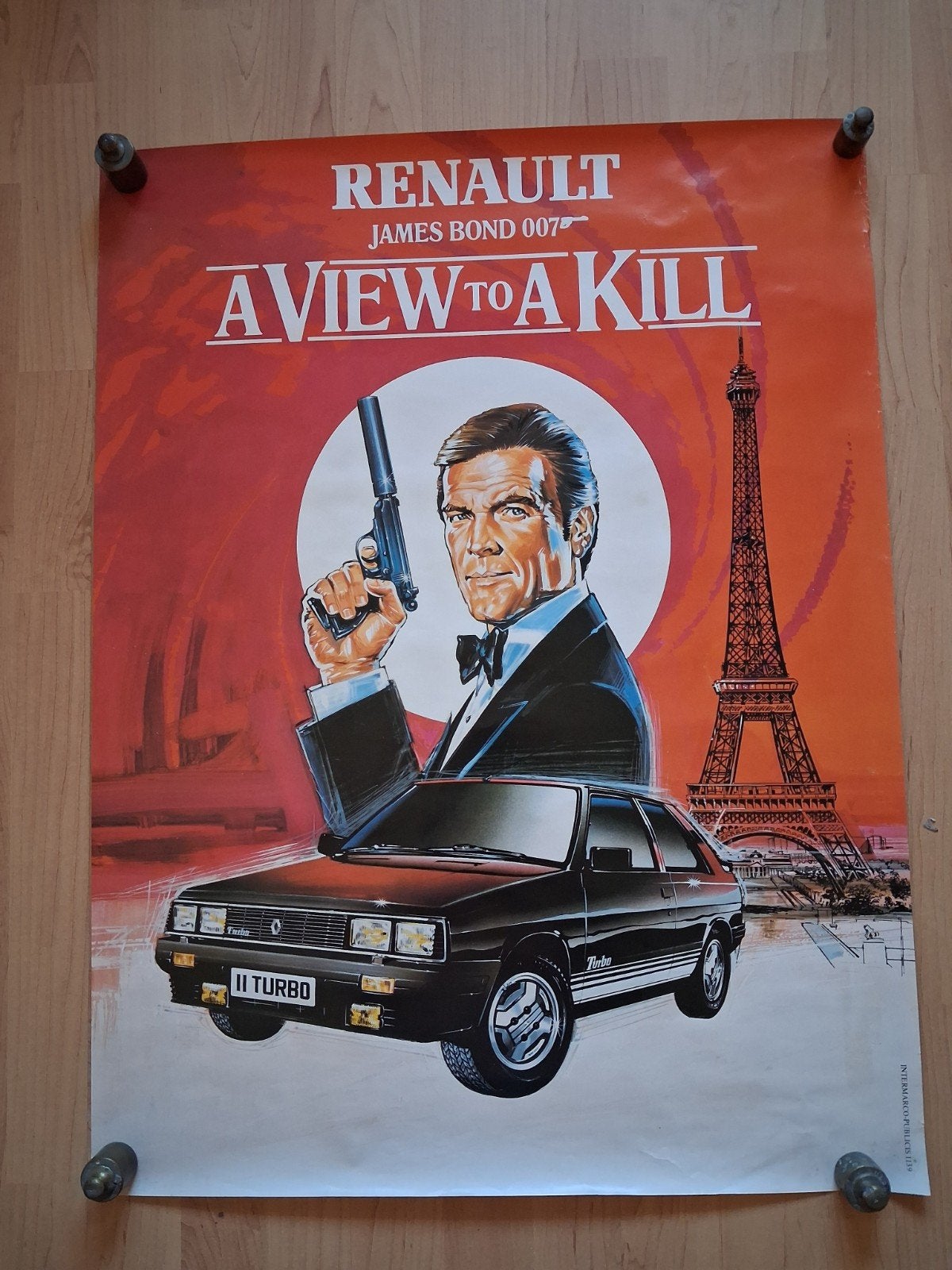 filmposter promo Renault " A view to a kill" James bond 007, Enlèvement ou Envoi