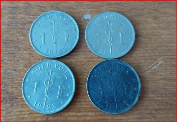 België 1 franc munten 1923-1928, Ophalen of Verzenden, Overig, Losse munt