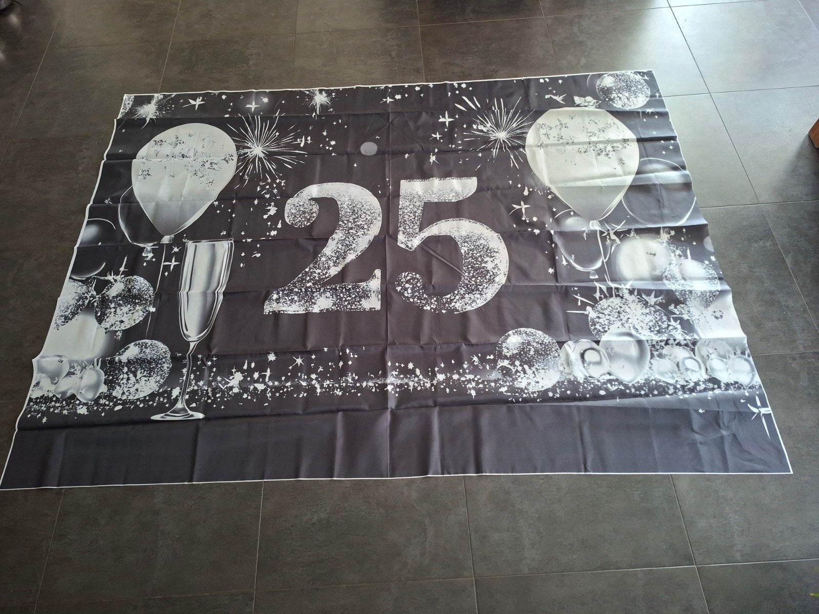 groot spandoek 25 jaar, Ophalen of Verzenden