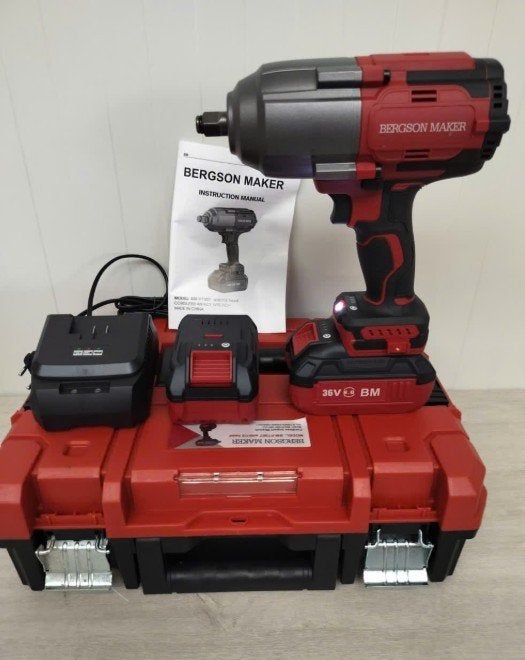 Bergson BM-PT07 Accu Slagmoersleutel 36V- 8A - 1200 NM.Nieuw, Ophalen, Nieuw