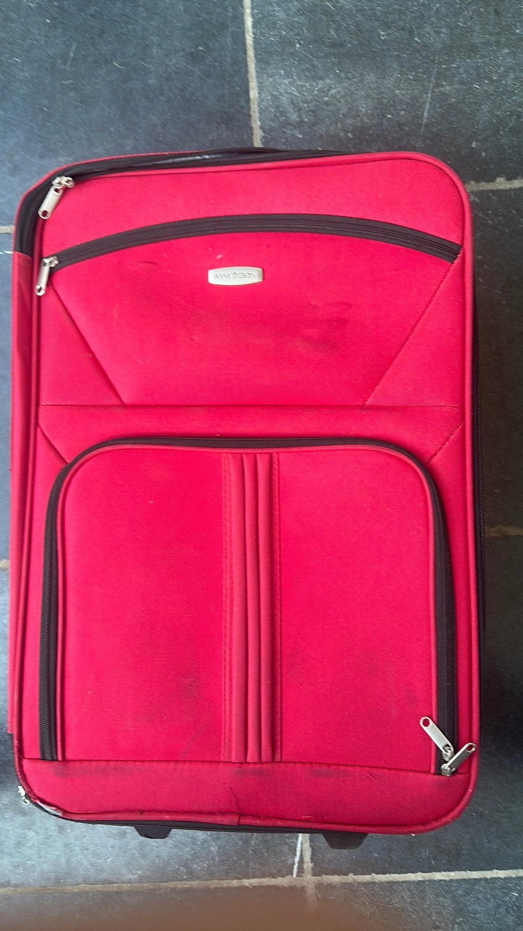 Valise rouge /red, 35 à 45 cm, Enlèvement ou Envoi, Poignée extensible, Utilisé