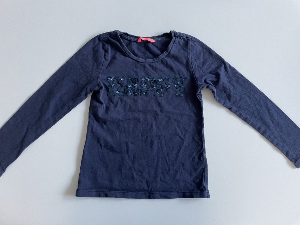 Blauwe t-shirt maat 110/116, in perfecte staat!, Kinderen en Baby's, Kinderkleding | Maat 116, Meisje, Ophalen of Verzenden, Zo goed als nieuw