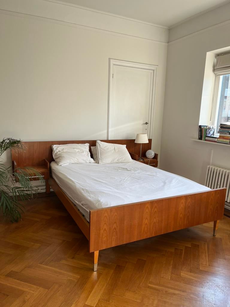 Prachtig vintage bed, Enlèvement, Utilisé, Queen size