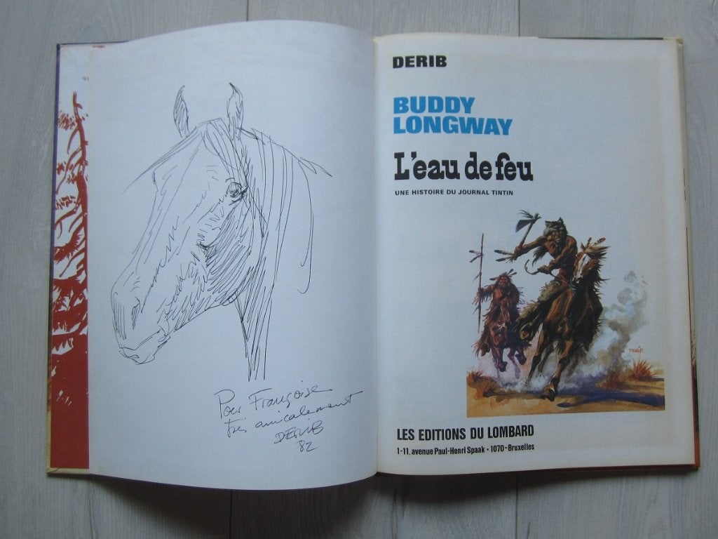 Buddy Longway 8 : L'eau de feu - dédicacée, Derib., Enlèvement ou Envoi, Une BD, Comme neuf