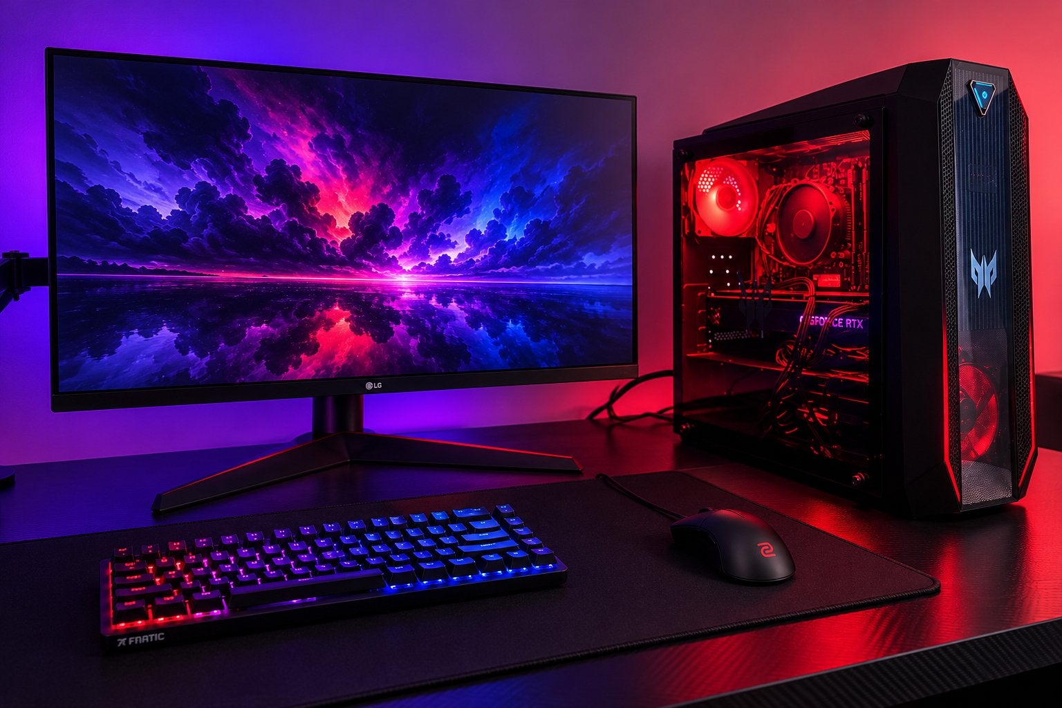 GAMING SETUP – RTX 3060 Ti + i7 + 32GB RAM + 244Hz MONITOR, 32 GB, Comme neuf, Enlèvement, Gaming