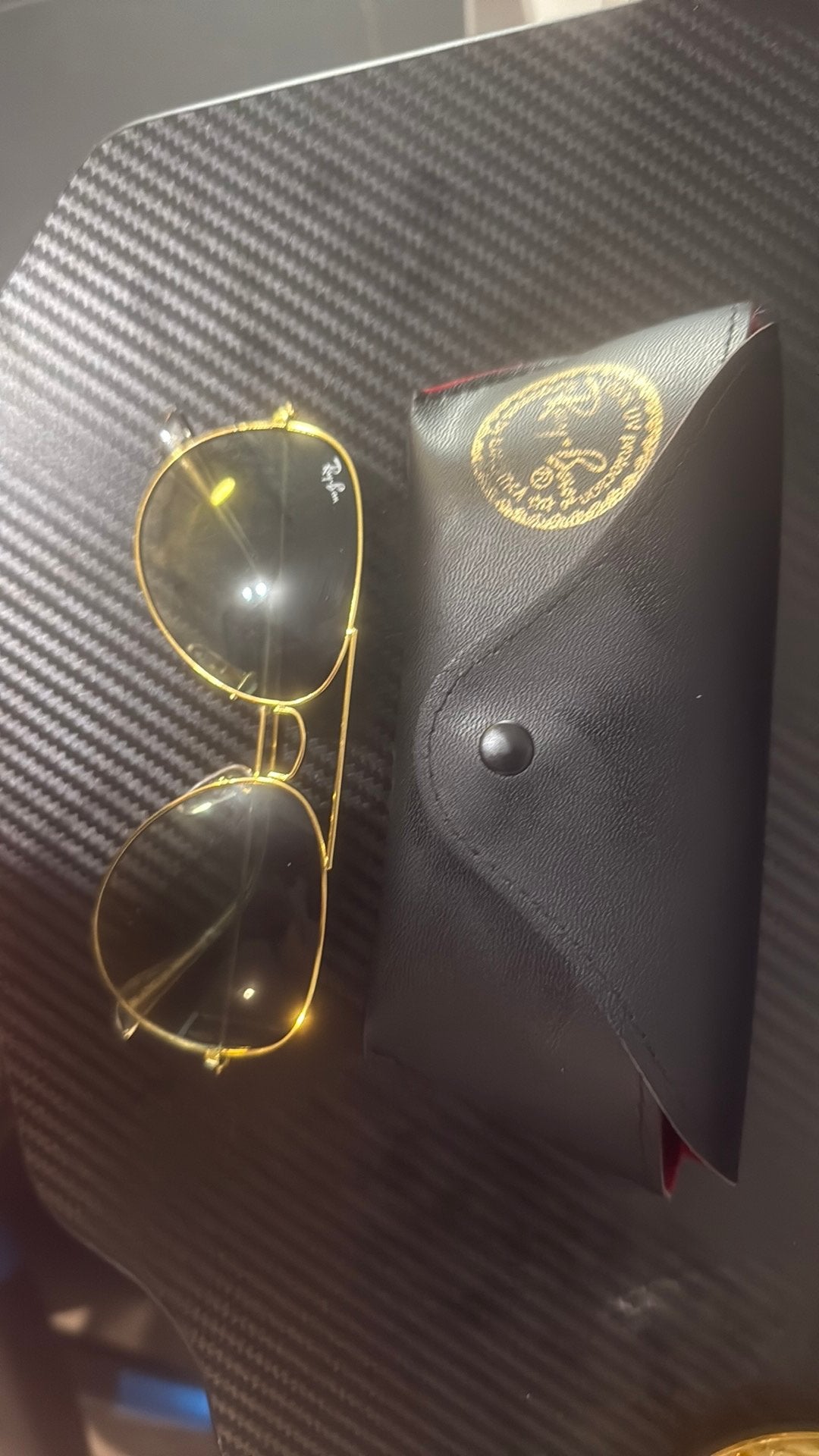 Ray ban zonnebril, Ophalen, Zonnebril, Geel, Zo goed als nieuw