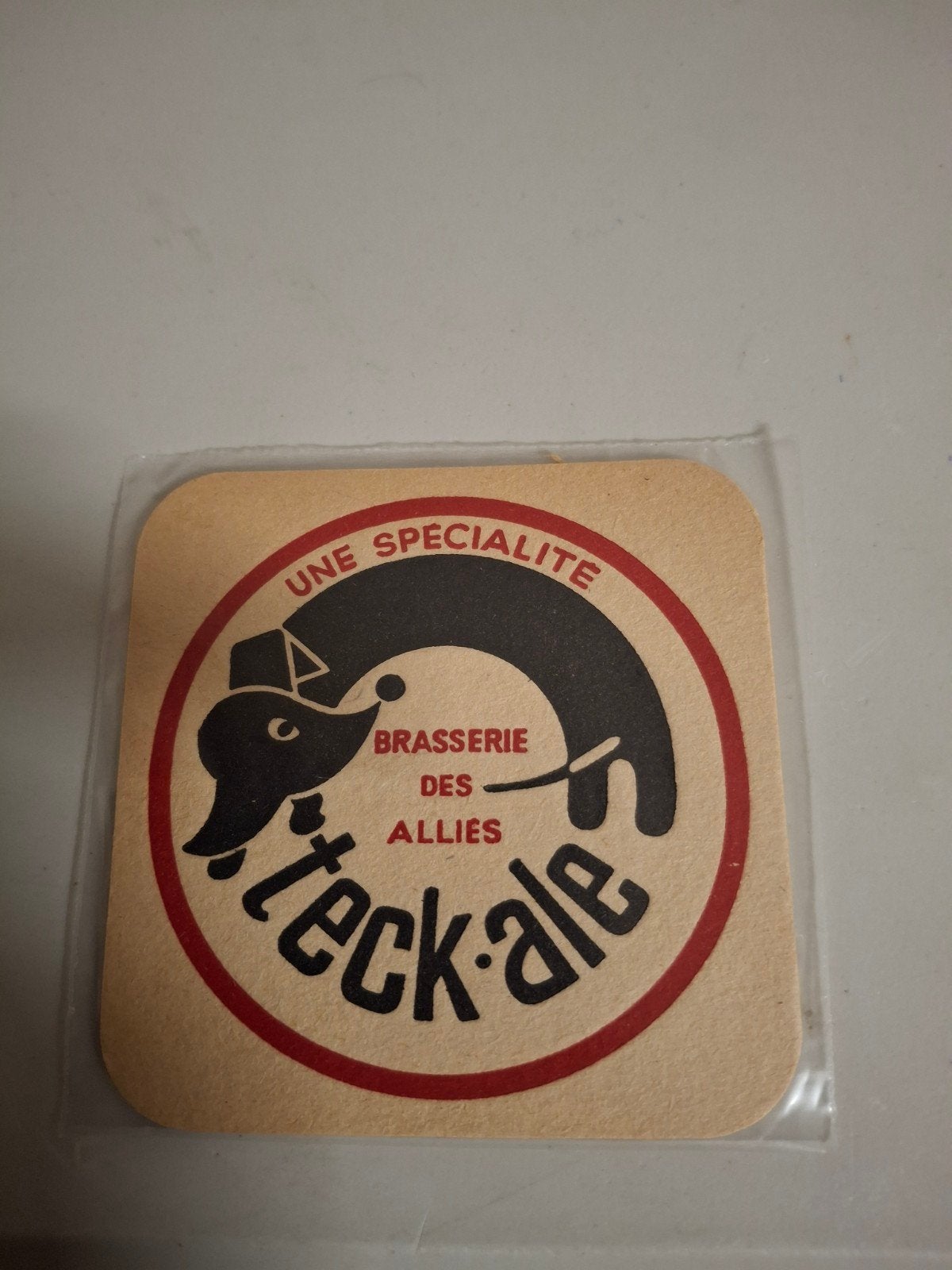 Oud bierviltje teck ale des allies, Verzamelen, Ophalen of Verzenden