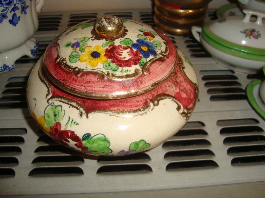 Dekselpot in keramiek. Rigo. Jaren'50;, Antiek en Kunst, Ophalen