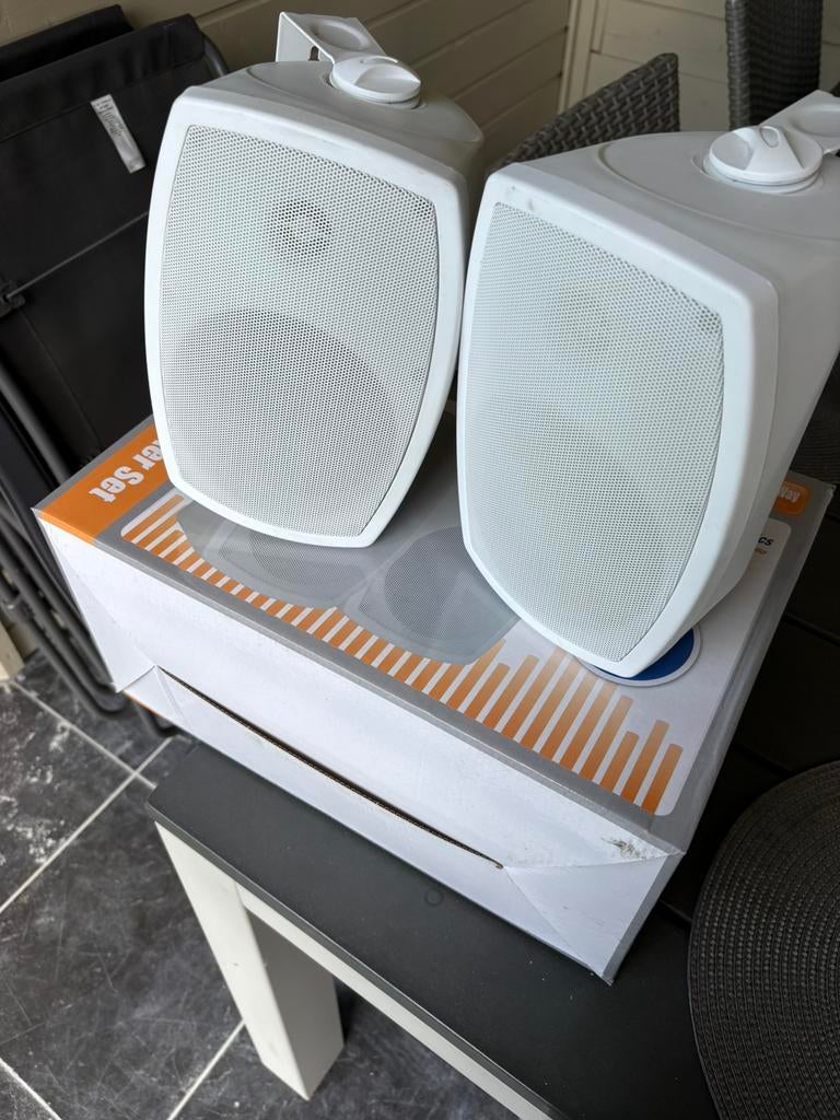 Buiten speakers wit 120w, Enlèvement, Comme neuf, Subwoofer, Bose