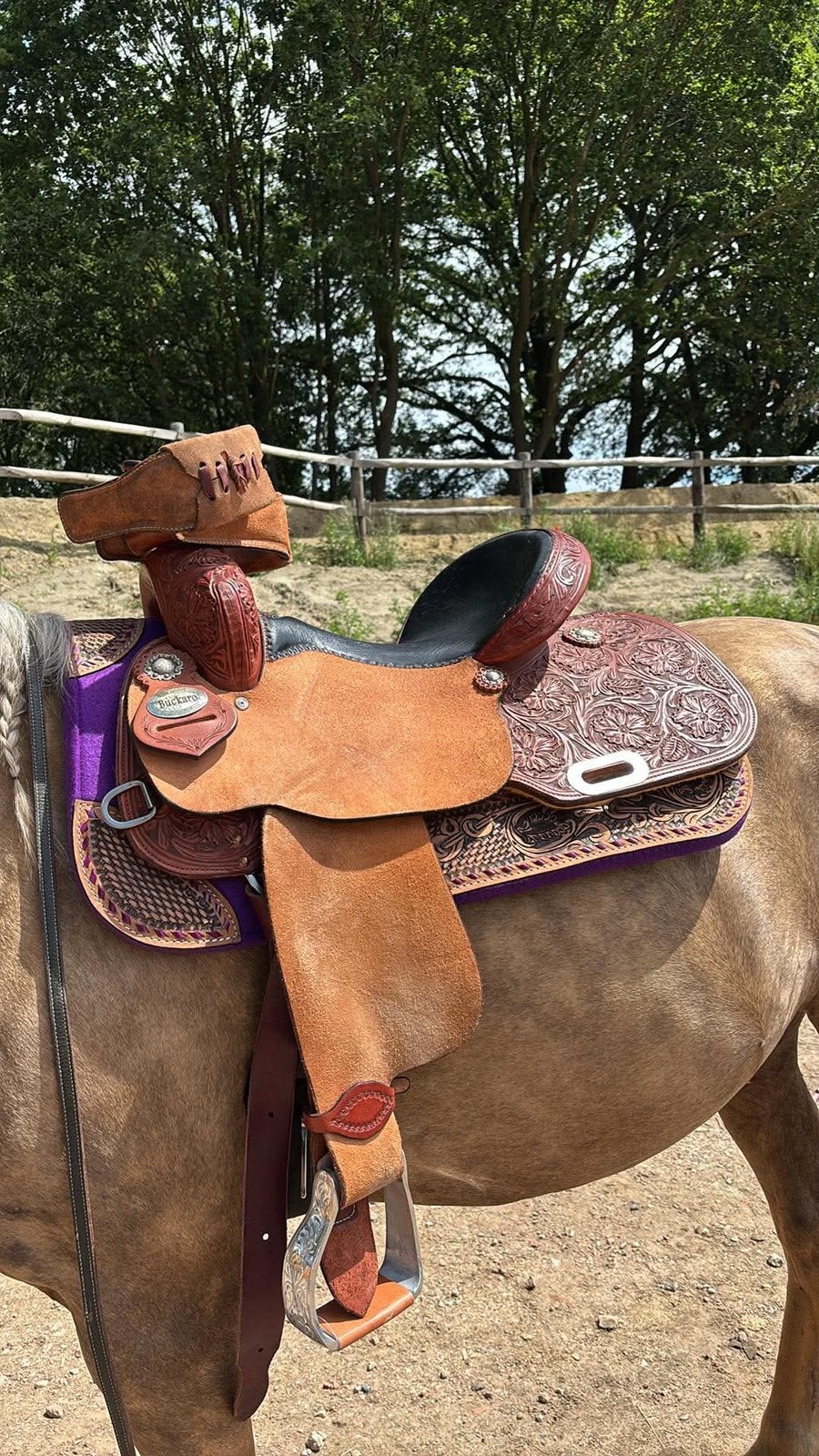 Western zadel - Buckaroo 16inch Semi QH, Animaux & Accessoires, Chevaux & Poneys | Selles, Enlèvement, Comme neuf