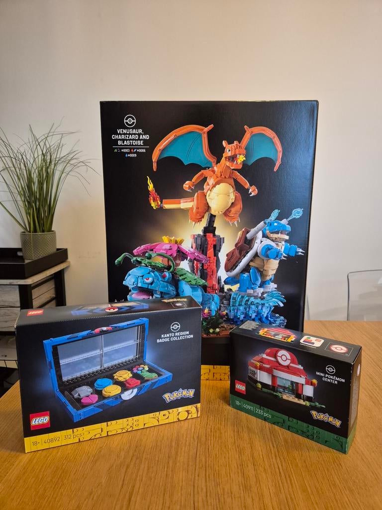 Lego X Pokémon - Dracaufeu/Tortank/Florizarre, Ophalen
