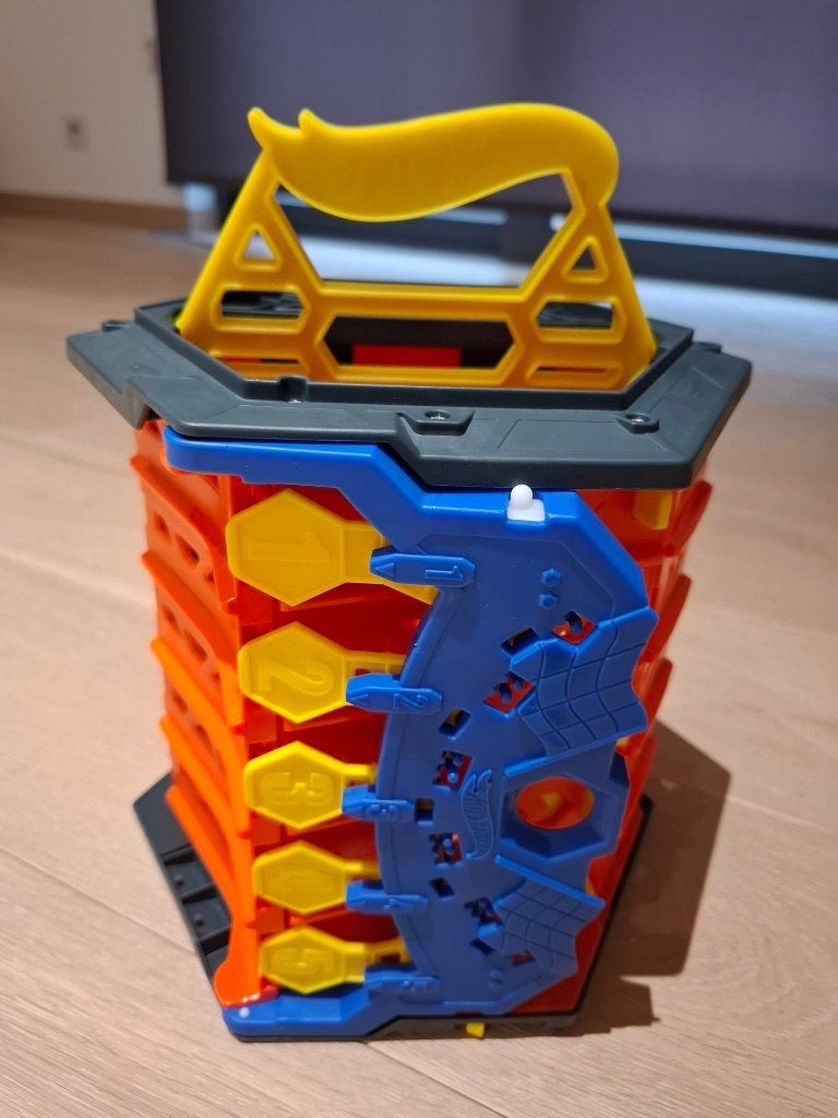 Hot Wheels Action Piste: 5-weg Transportkoffer, Ophalen, Racebaan, Zo goed als nieuw, Hot Wheels