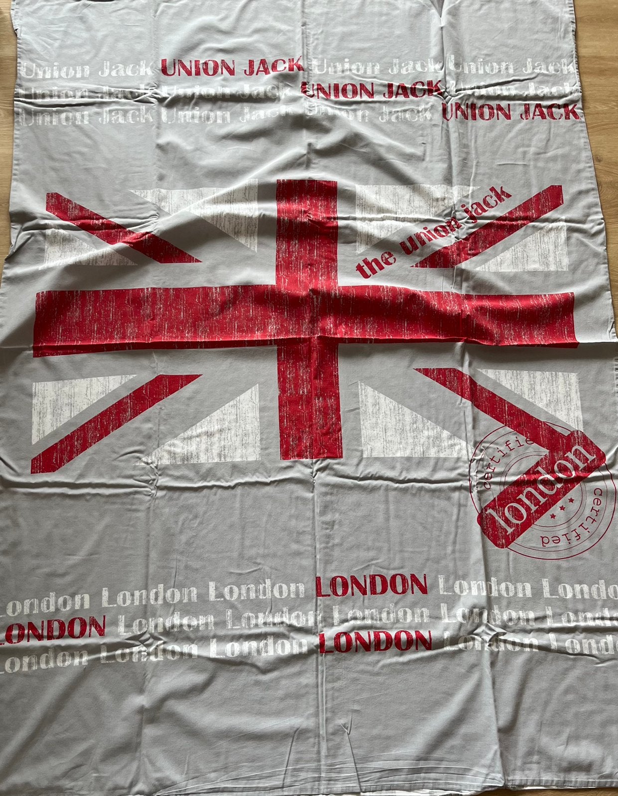 Housse de couette 1 personne Londres, Garçon ou Fille, Gris, Enlèvement ou Envoi, Housse de couette
