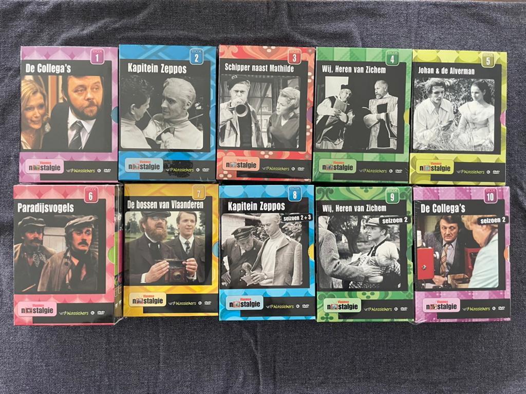 Lot van 10 VRT klassiekers DVD-box geseald, Cd's en Dvd's, Dvd's | Tv en Series, Nieuw in verpakking, Ophalen
