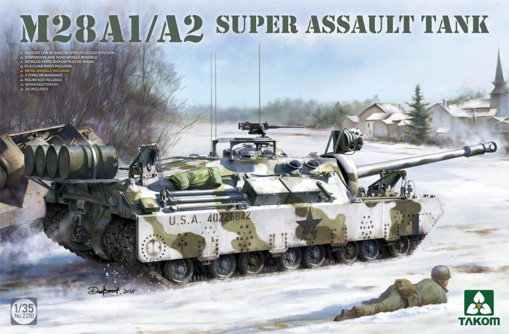 TAKOM 2210 M28 A1/A2 SUPER ASSAULT TANK échelle 1/35, Hobby & Loisirs créatifs, Neuf, Autres marques, Tank, Enlèvement ou Envoi