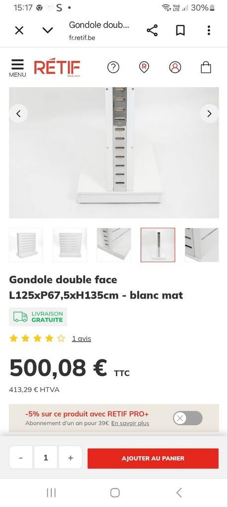 Gondoles double face, Enlèvement