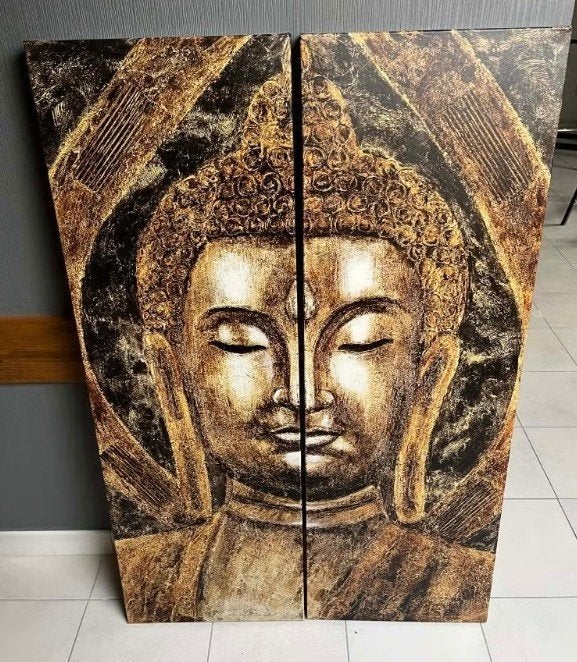 2-delig boeda Canvas 120x80cm, Ophalen, 75 tot 100 cm, 75 cm of meer, Print