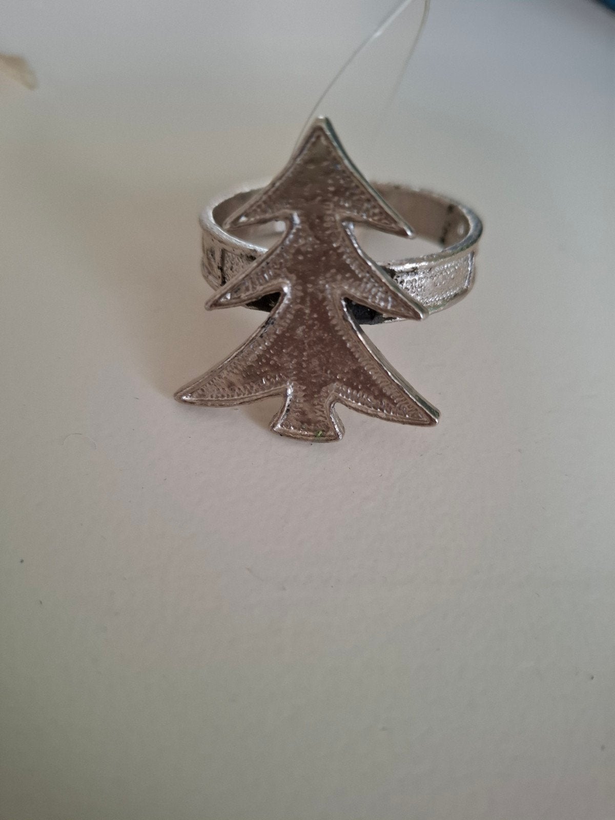 Kerst / servetring met Kerstboom, Ophalen